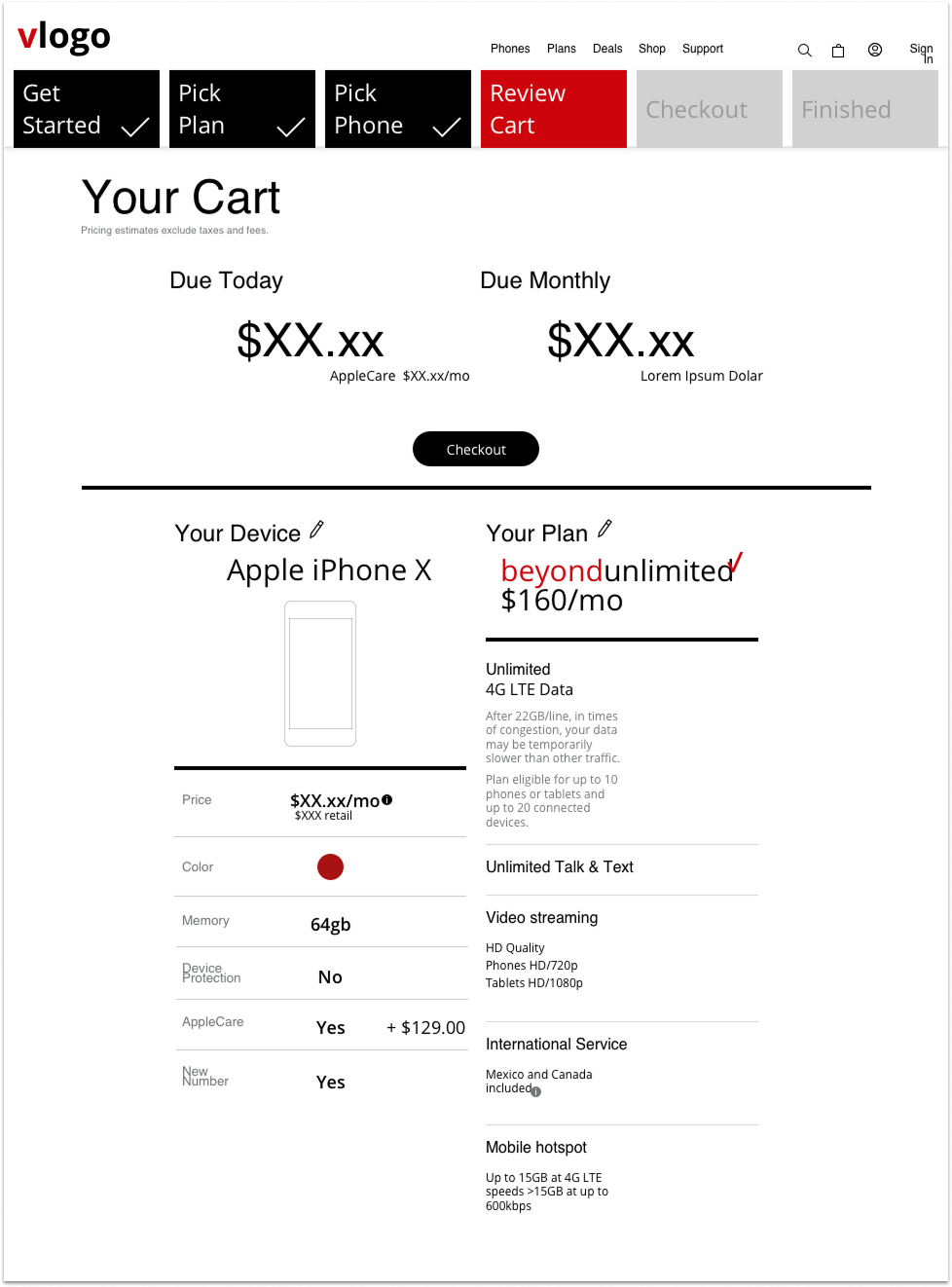 Screen 5: Cart Review - Order summary before checkout
